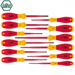 Zestaw wkrętaków izolowanych gwiazdka płaskich PH PZ Torx SL/PZ Wiha SoftFinish slimFix 1000V VDE 3201 K12 ( 41003 )