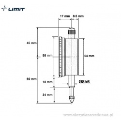 Miernik zegarowy 0-1mm Limit (119120103)