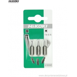 Bit standardowy TORX  T4 / T5 / T6 - 25mm 1/4" 3szt. Hikoki (4100302)