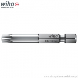 Bit standard Torx T30H x 50mm 1/4" z otworem 5szt. Wiha 7045 Z TR (20223)