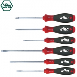 Zestaw wkrętaków płaskich krzyżowych PH PZ SoftFinish 6-cz Wiha 302HK601 ( 26113 )