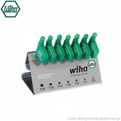 Zestaw kluczy trzpieniowych TORX gwiazdka T6-T20 na stojaku Wiha Classic 7-cz. 370VB ( 25625 )