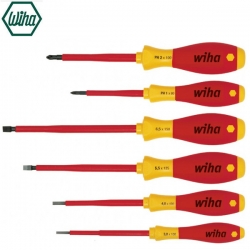 Zestaw wkrętaków izolowanych płaskich krzyżowych PH 6-cz Wiha SoftFinish 1000V VDE 320NK6 ( 00833 )