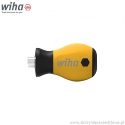Wkrętak z uchwytem na bity 1/4" magnetyczny antystatyczny ESD Stubby SoftFinish Wiha 281 01ESD (32484)