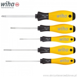 Zestaw wkrętaków płaskich krzyżowych PH antystatycznych ESD 5cz. Wiha SoftFinish 302ESD (27252)