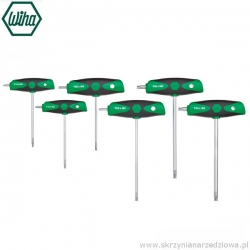 Zestaw kluczy TORX gwiazdka z rękojeścią typu T ComfortGrip T10-T40 6cz Wiha 364DSK6 ( 26248 )