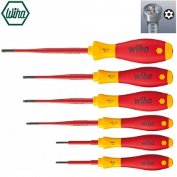 Zestaw wkrętaków izolowanych Torx T10H-T40H z otworem Wiha SoftFinish slimFix 1000V VDE 3201 K12 ( 41245 )