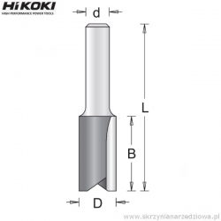 Frez prosty do rowków 8x25mm chwyt 6mm Hikoki (754006)