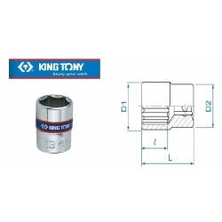 Nasadka ręczna 3,2mm 1/4" 6-kątna krótka King Tony (233532M)