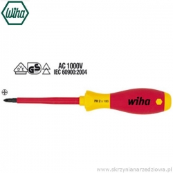Wkrętak krzyżowy PH1 izolowany 1000V VDE SoftFinish electric Wiha 321N ( 00847 )