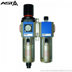 Blok uzdatniania powietrza 3/8" filtr reduktor naolejacz Asta GFC-300-03